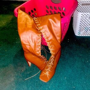 Y’all above the knee boots women’s lace up